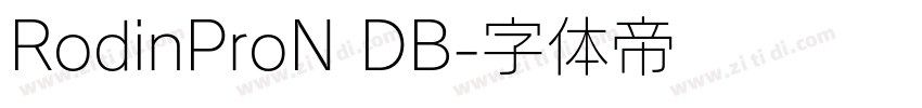 RodinProN DB字体转换